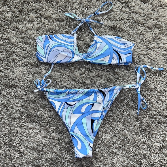 SHEIN Other - SHEIN Blue Pattern Bikini M